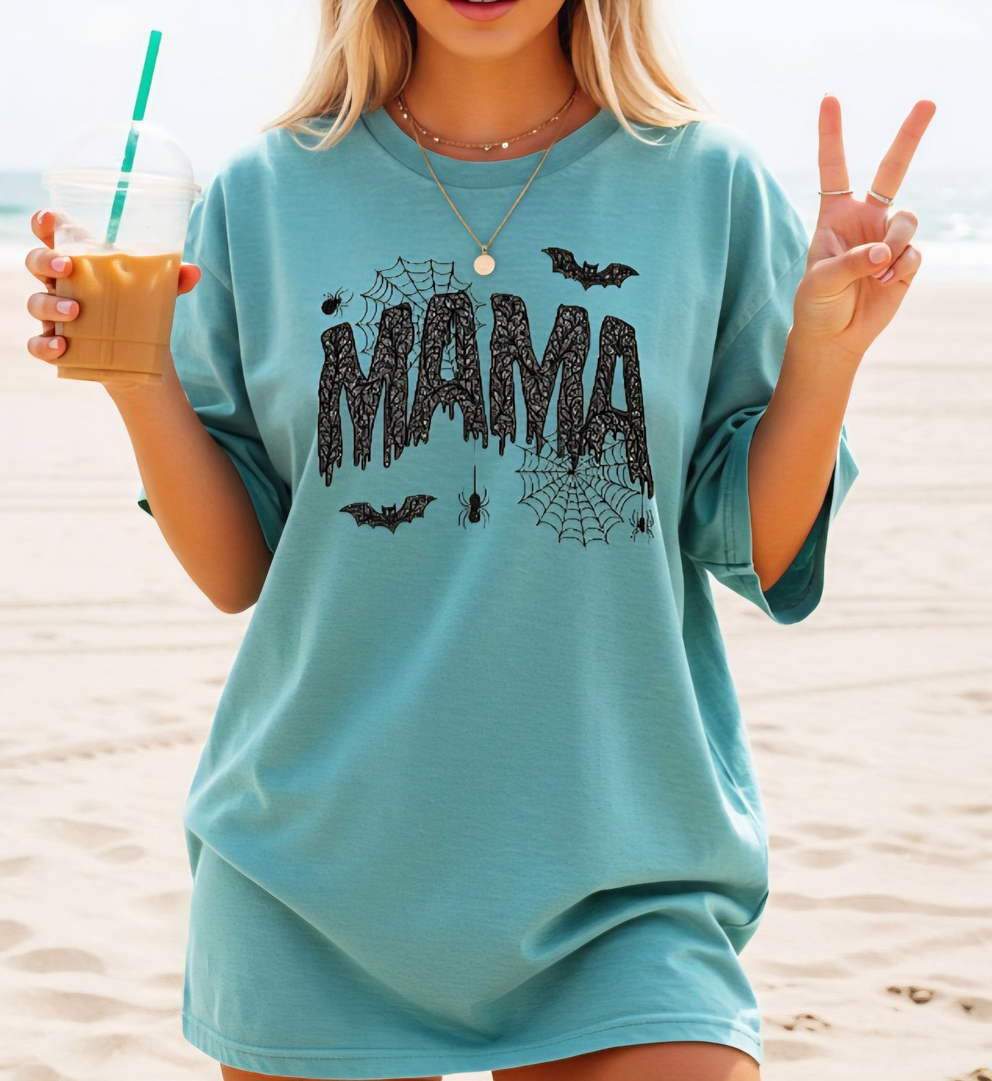 Mama Halloween Bats Comfort Colors C1717 T-shirt