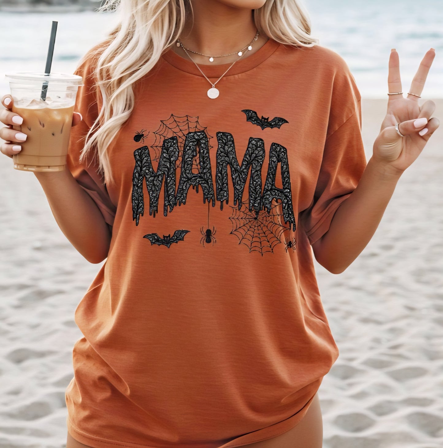 Mama Halloween Bats Comfort Colors C1717 T-shirt