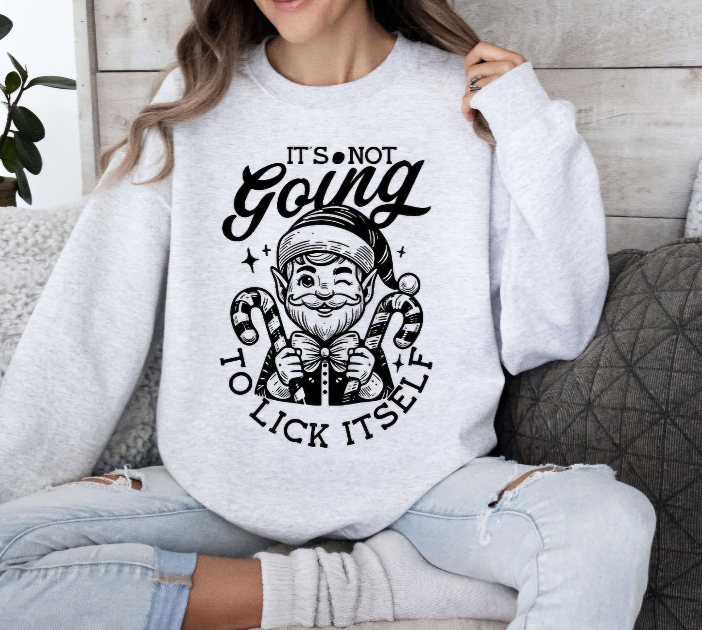 Its Not Going to Lick It Self Holiday Crewneck