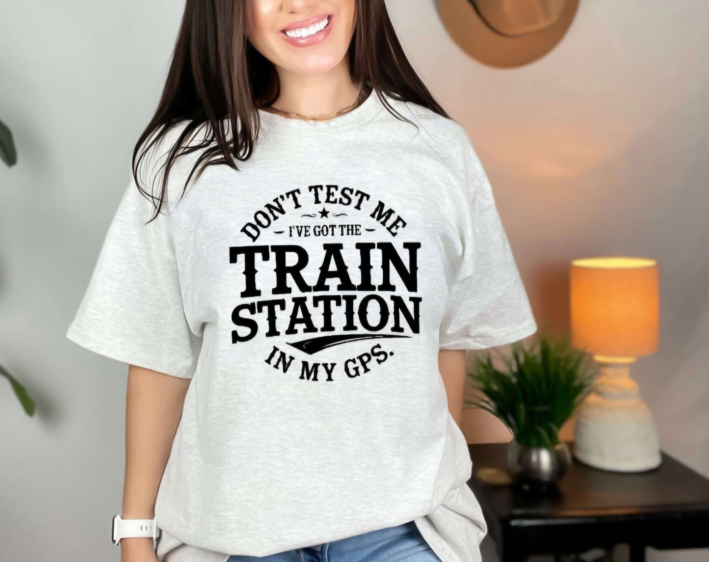 Train Station In My GPS Funny Crewneck Sweatshirt Or Tshirt