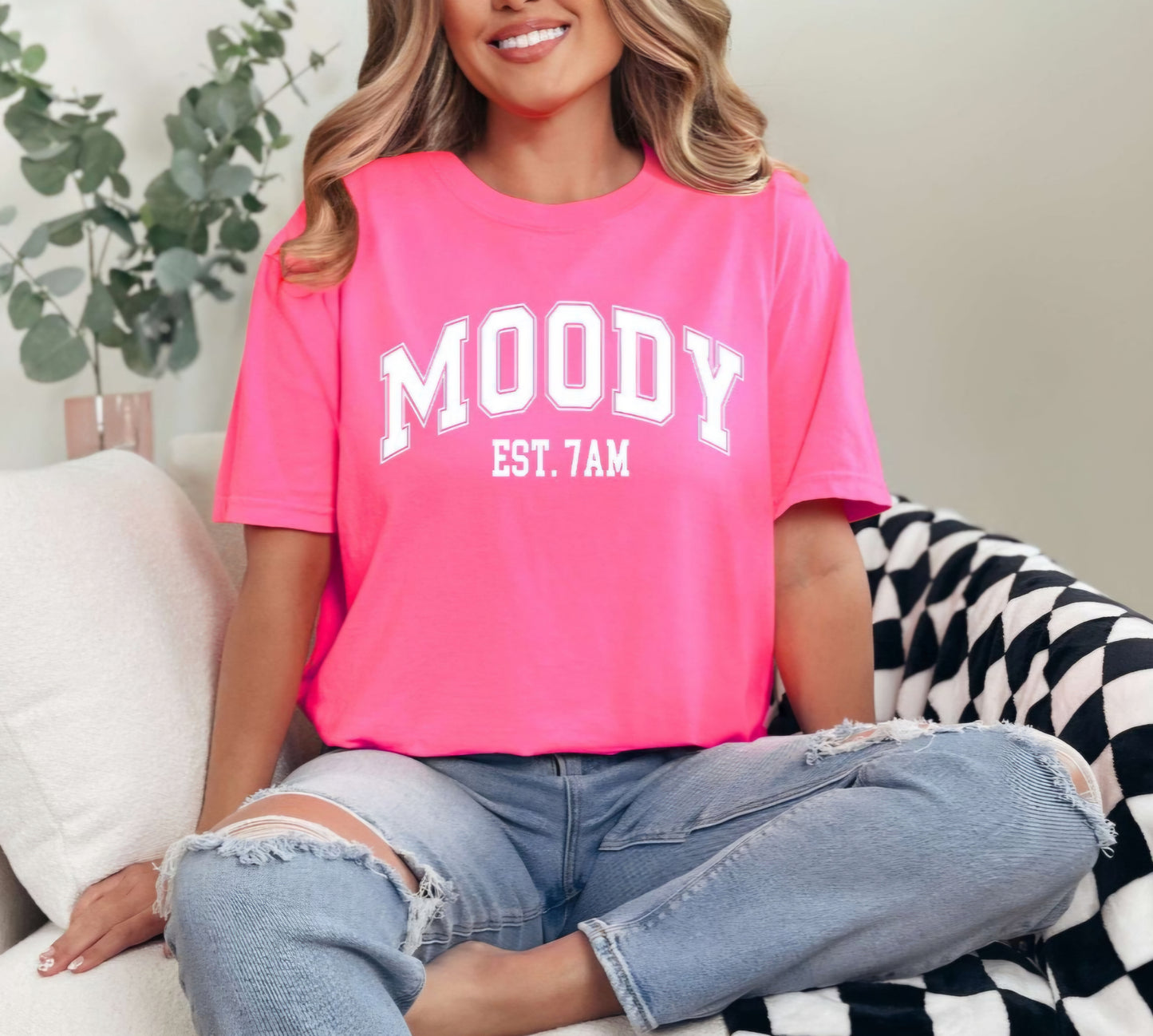 Moody EST 7AM Neon Comfort Colors Tees