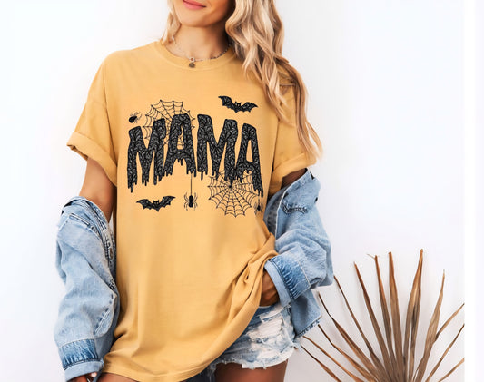 Mama Halloween Bats Comfort Colors C1717 T-shirt