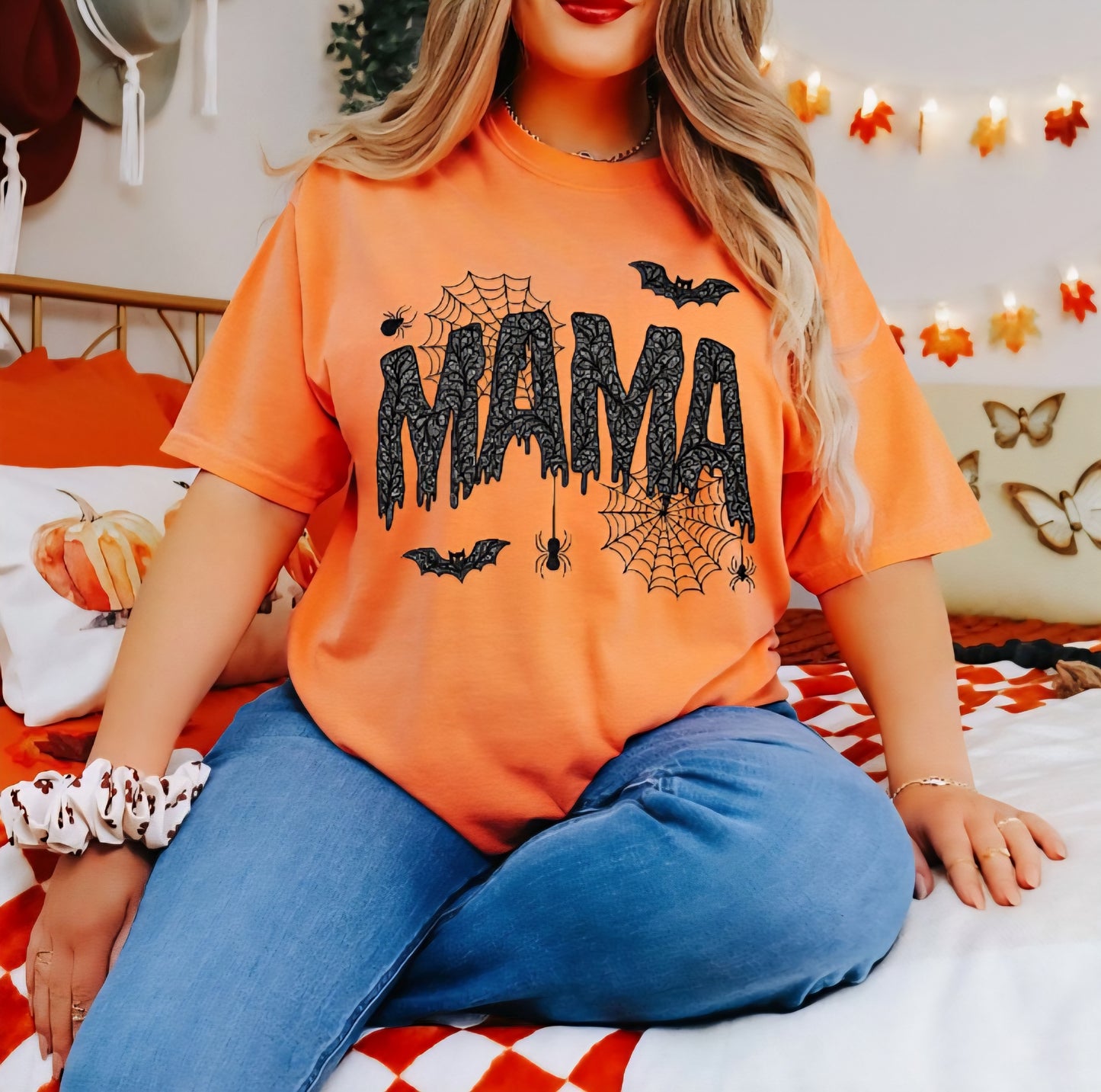 Mama Halloween Bats Comfort Colors C1717 T-shirt